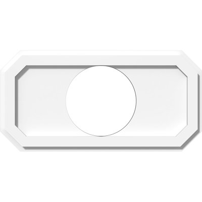 24"W x 12"H x 7"ID x 8 1/4"C x 1"P Emerald Architectural Grade PVC Contemporary Ceiling Medallion