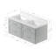 Meuble-lavabo double mural 48 po avec comptoir en quartz Carrara-33012153