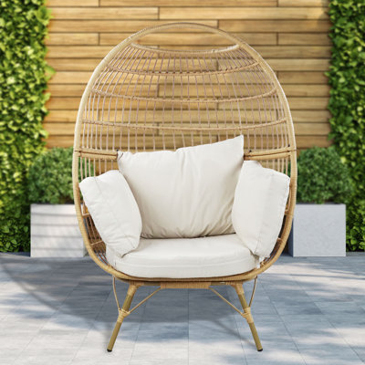 Fauteuil en résine tressée 57 po pour l'intérieur et l'extérieur