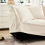 Canapé modulaire amovible avec housse, canapé confortable en chenille profonde avec coussins, crème luxueux