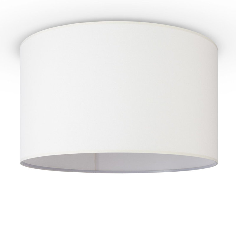 Danberry Fabric Flush Ceiling Light, White