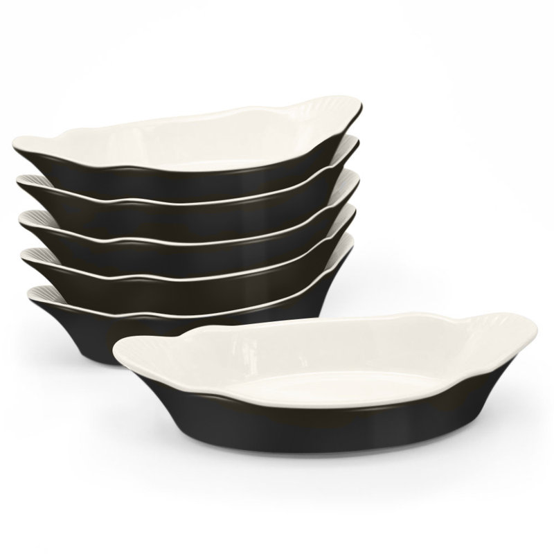Kook 6 Piece Non-Stick Ceramic Bakeware Set, Black