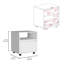 Table de chevet moderne, table de bout, roulettes de table d'appoint, tiroir simple - blanc-384406150