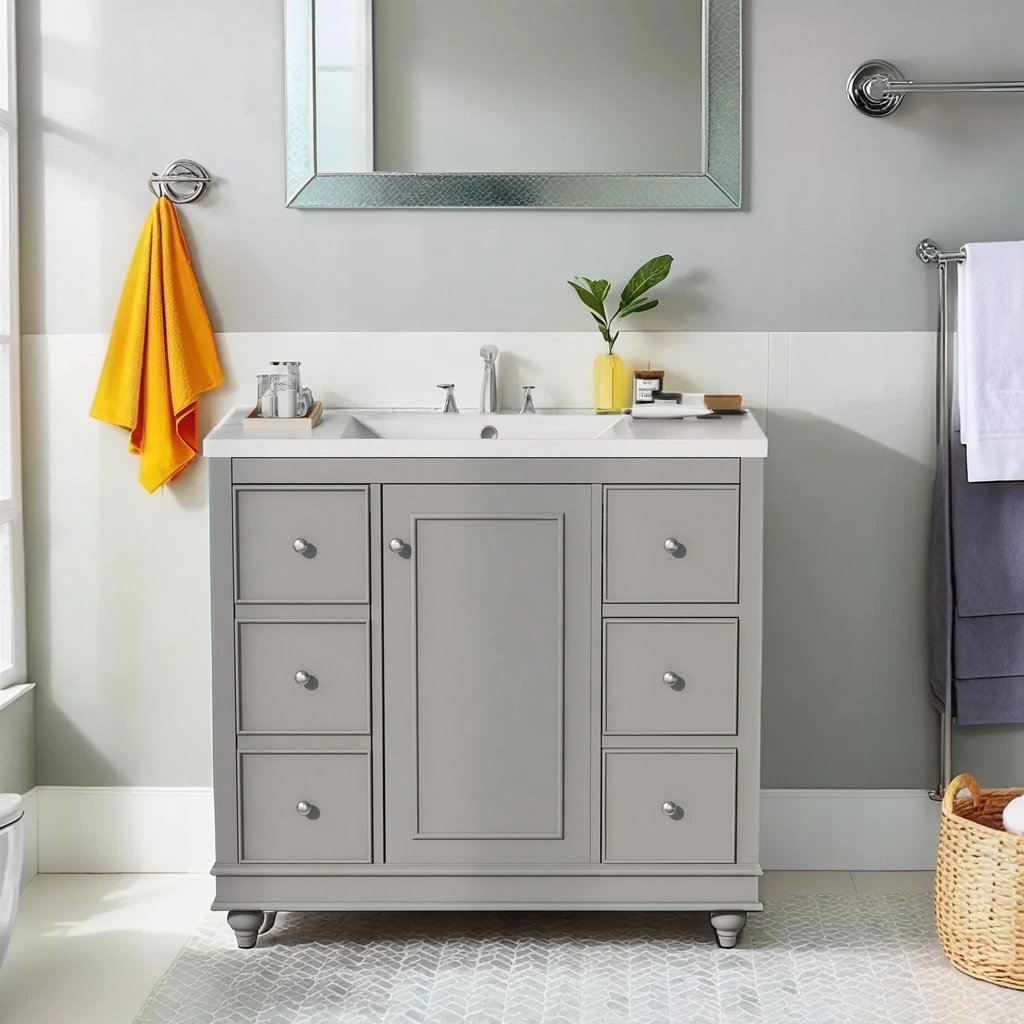 Charlton Home Debhra 36'' Single Bathroom Vanity with Top | Wayfair