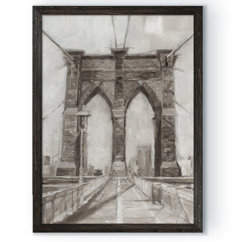« bridge crossing i » par paul cezanne-cadre photo, reproduction d’art, Cadre de toiles encadrées ébène