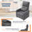 Power Recliner Chair with Massage & Heat, Adjustable Linen Electric Recliner with USB Port, Side Pockets & Tall Back-1158342392