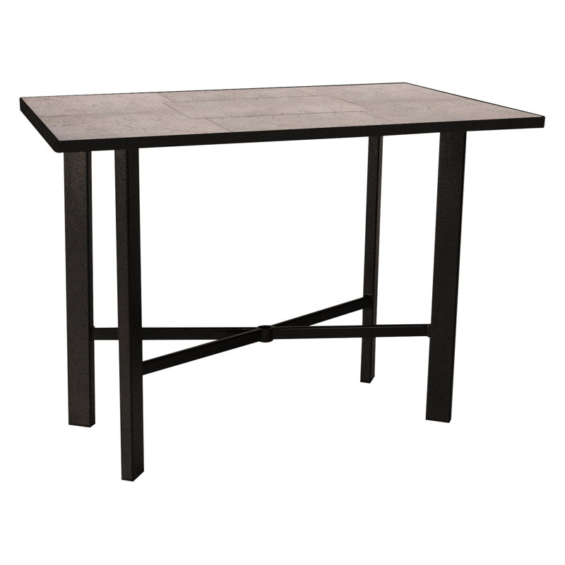 Tables Outdoor Rectangle Counter Table, Carbon Black, Summit Gray