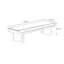 Banc rembourré en bois massif noir-1233421001