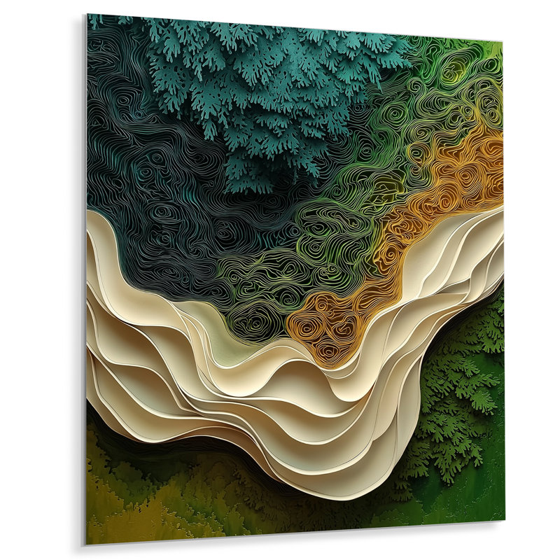 Décoration murale Biomorphism Earth Ephemeral Pathway IV - Abstraction lyrique, H 32 po x l 16 po
