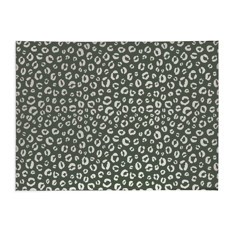 Leopard Play Kids Play Mat, Rectangle 5' x 7', Chimichurri/Green