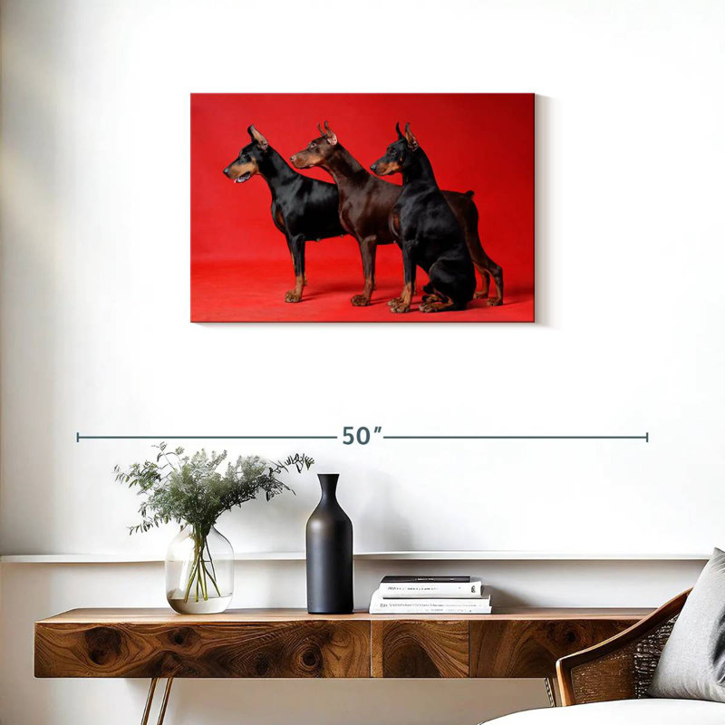 Doberman Trio, H 20 po x l 30 po