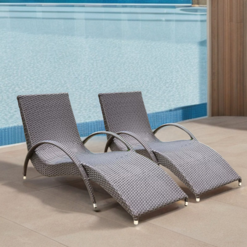 Outdoor Chaise Lounge Outdoor Chaise Lounge, Brown