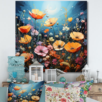 " Wildflowers Vibrant Meadows Pointillism II "