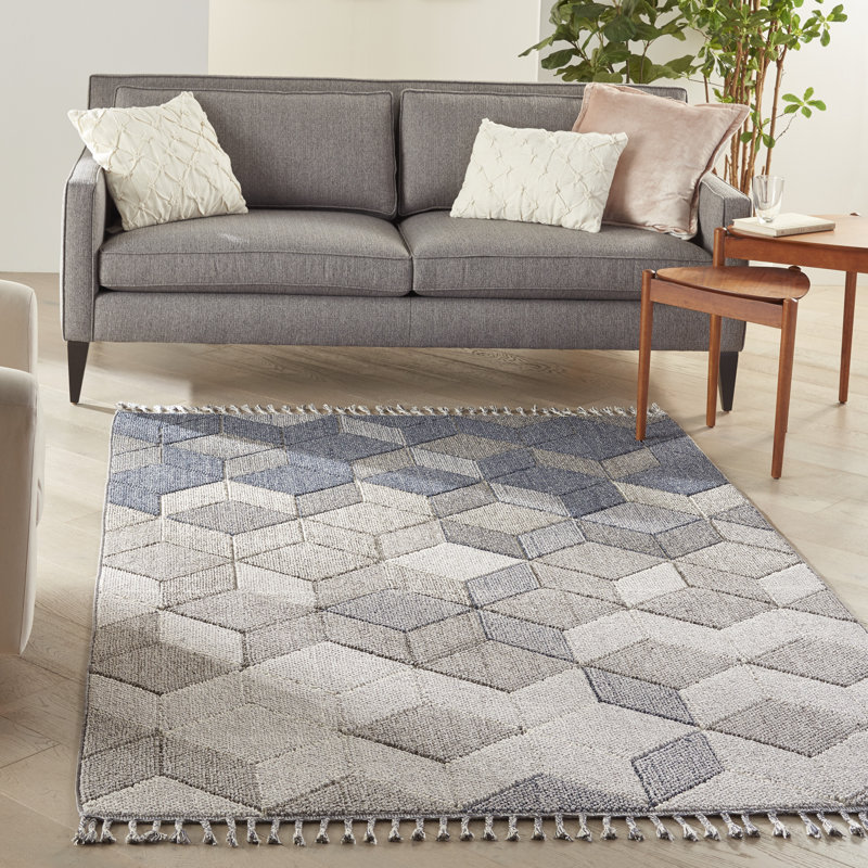 Tapis gris contemporain Mabelle, Rectangle 4 pi x 6 pi 2 po