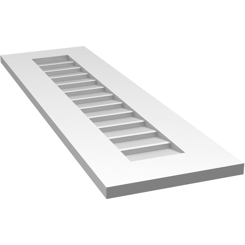Vent à pignon rectangulaire en uréthane non-fonctionnel, H 40 po x l 12 po x P 1 po