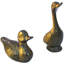 2 Piece Vintage Brass Duckling Set