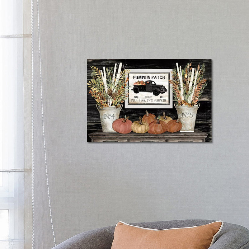 Pumpkin Patch Still Life by Cindy Jacobs - Wrapped Canvas Gallery-Wrapped Canvas Giclée, 66.04 cm H x 45.72 cm W x 3.175 cm D
