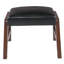 37cm Wide Faux Leather Solid Colour Footstool Ottoman-105527976