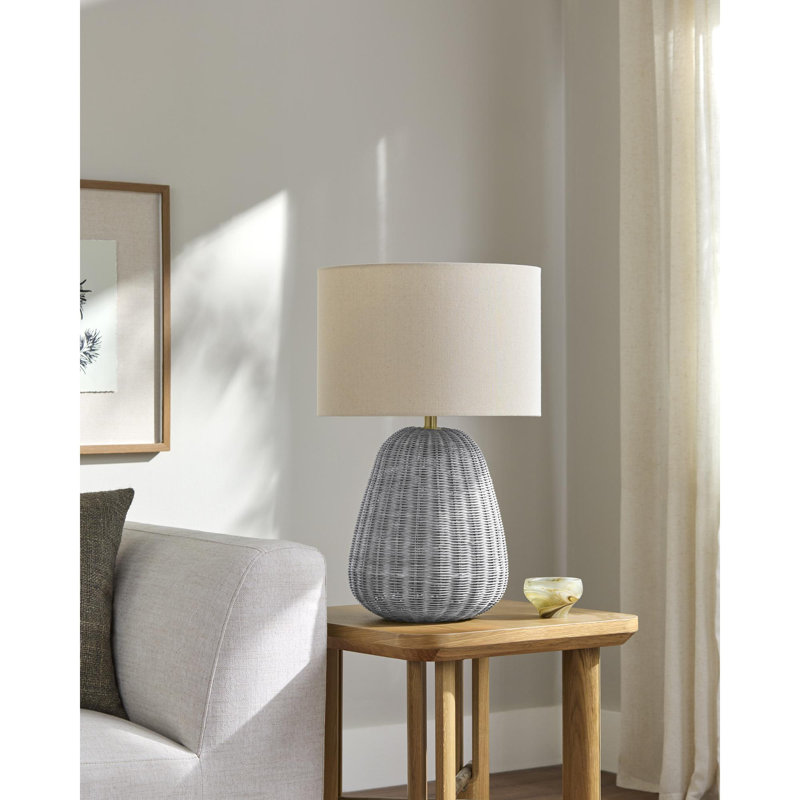 Ollie Table Lamp, Gray, Brown