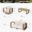 Ensemble de conversation d'extérieur en osier pour 4 personnes avec chaises pivotantes, coussins de 9,8 po d'épaisseur