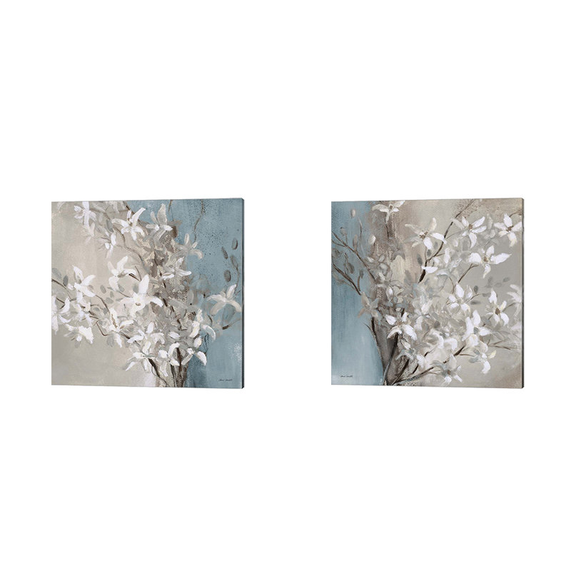 «Misty Orchids Blue» par Lanie Loreth, art sur toile (ensemble de 2)