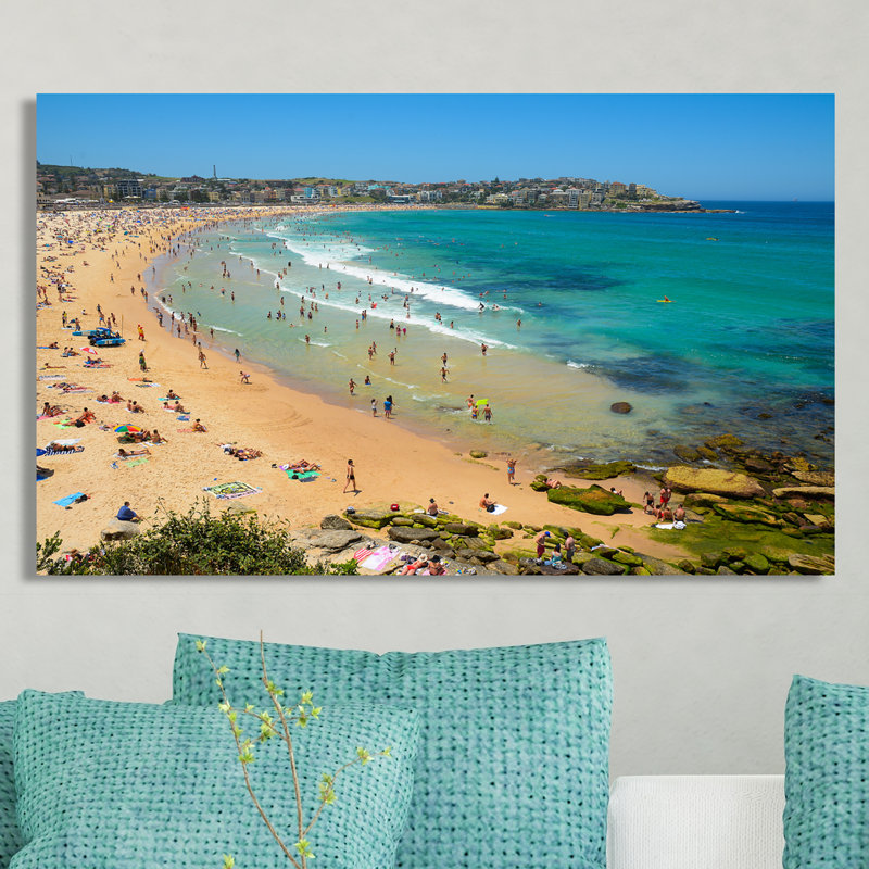 « bondi beach, nsw », reproduction de photo sur toile tendue, H 24 po x l 40 po x P 1 po