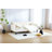 Elena Twin Size Beige Velvet Upholstered Daybed, Ribbed Tufted Backrest