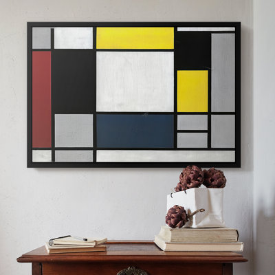 Composition avec toile encadrée, jaune, rouge, noir, jaune et gris, 1921 - Piet Mondrian