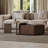 Pompilie 2 Piece Wood Nesting Coffee Table Set With Drawer Farmhouse Industrial Living Room Furniture Stylish Multi-Functional Nesting Tables