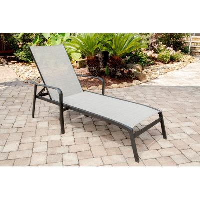 Wrenn Outdoor Metal Chaise Lounge