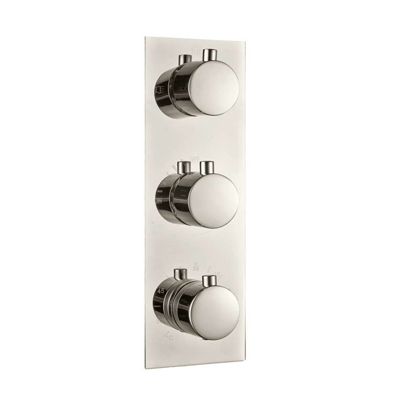 FontanaShowers Versilia Color Changing LED Shower Head with Adjustable Body Jets and Mixer, Brushed Nickel, 2" H x 8" W