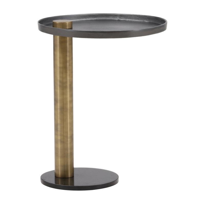 Yara End Table Black, 25" H x 19.75" W x 19.75" D, Cast Aluminum