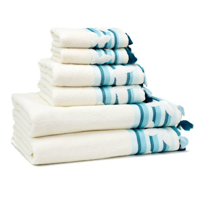 Butterfly 6 Piece Turkish Cotton Towel Set