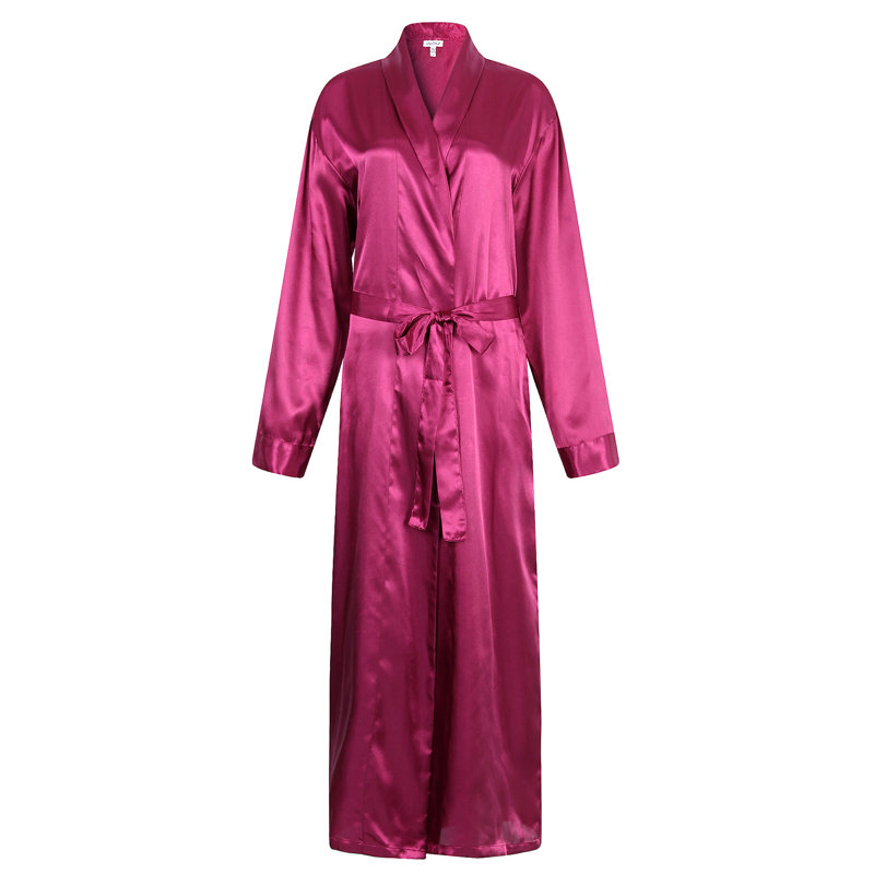 Alwyn Home - Kimono en satin de soie pour homme, S, Rose