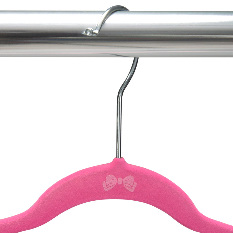 Cintre en plastique antidérapant pour enfant / robe / chandail Timothy, Rose, 25