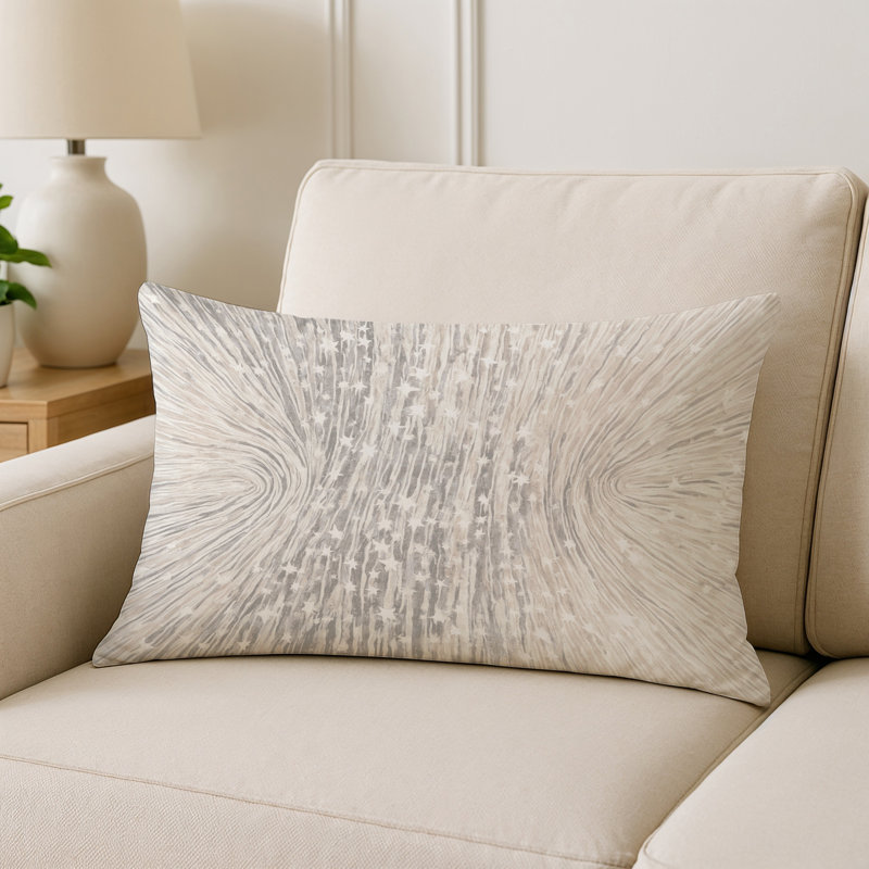 Coussin décoratif intérieur et extérieur Modern, Gris abstrait 266, Rectangle H 14 po x l 20 po