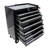 7 Drawers Workshop Trolley With Wheels - Black, Lockable Cabinet, Bearing Slide, Heavy-Duty Steel Build, 4 , 2 Stopper Black 7 Tool Rolling Wheels, Feature, Slides, Construction, Wheeled-2047583486