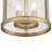 8.75 in. 3-Light Lantern Flush Mount Ceiling Light with Clear Glass Shade, Dimmable-2100162324