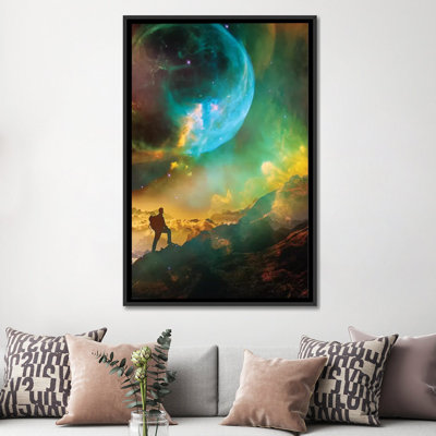 «Vibrant Space Hiker» par Stoian Hitrov - reproduction d'art sur toile tendue
