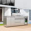 Îlot de cuisine extérieur modulaire en acier inoxydable à 3 brûleurs 3 pièces avec barbecue, réfrigérateur et évier Akoah  