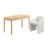 54W Writing Desk And Upholstered Barrel Office Chair Set For Home Office
