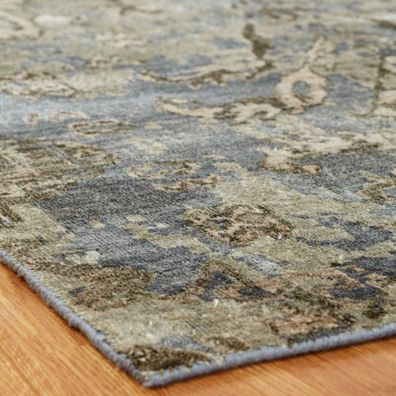 Hand Knotted Area Rug, Rectangle 8' x 10'