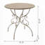Table ronde en bois Diangelo D31.5X31.5 "avec pieds à volutes en métal