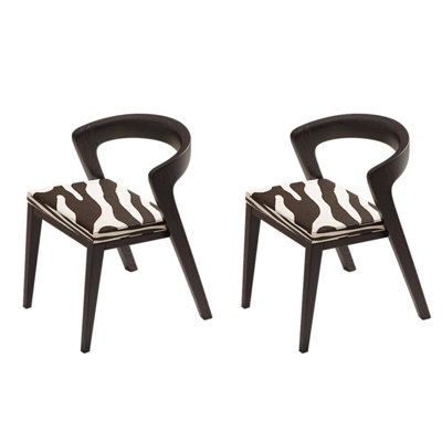 Black White Patterned Casual Creative Dining Chair