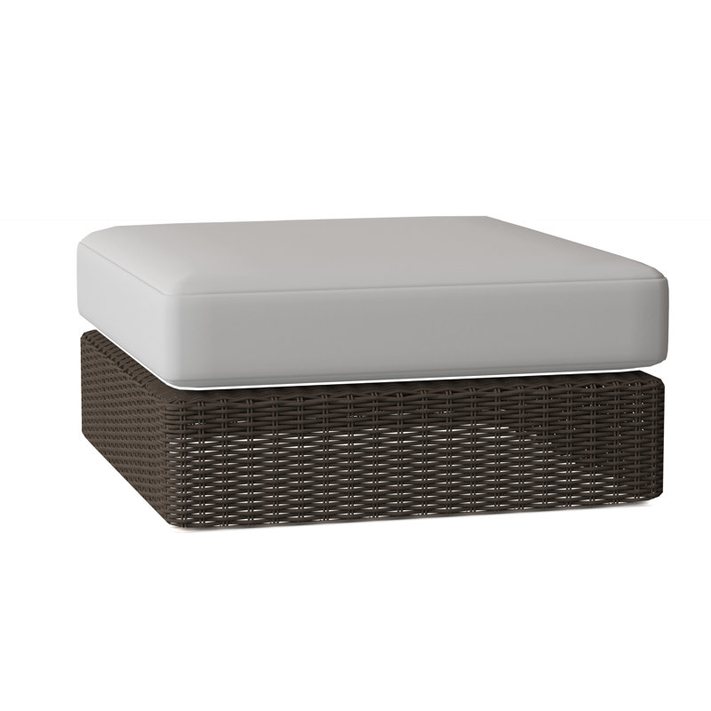 Westport Outdoor Teak Ottoman, Dovetail, Westport Cobblestone
