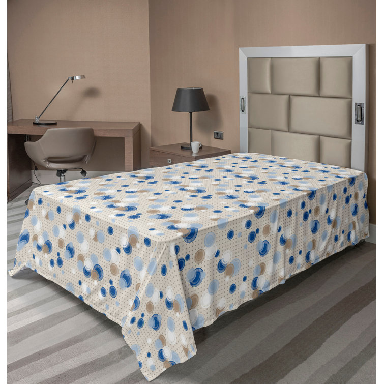 Drap plat à motif floral bohème Ambesonne