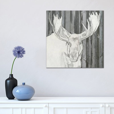 Barnwood Lodge Sketch II by Jennifer Goldberger - Wrapped Canvas Print