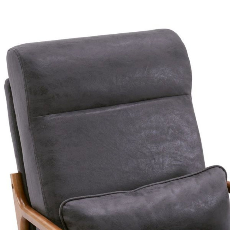 Fauteuil de 25,6 po de large Mamye, Microfabrique grise