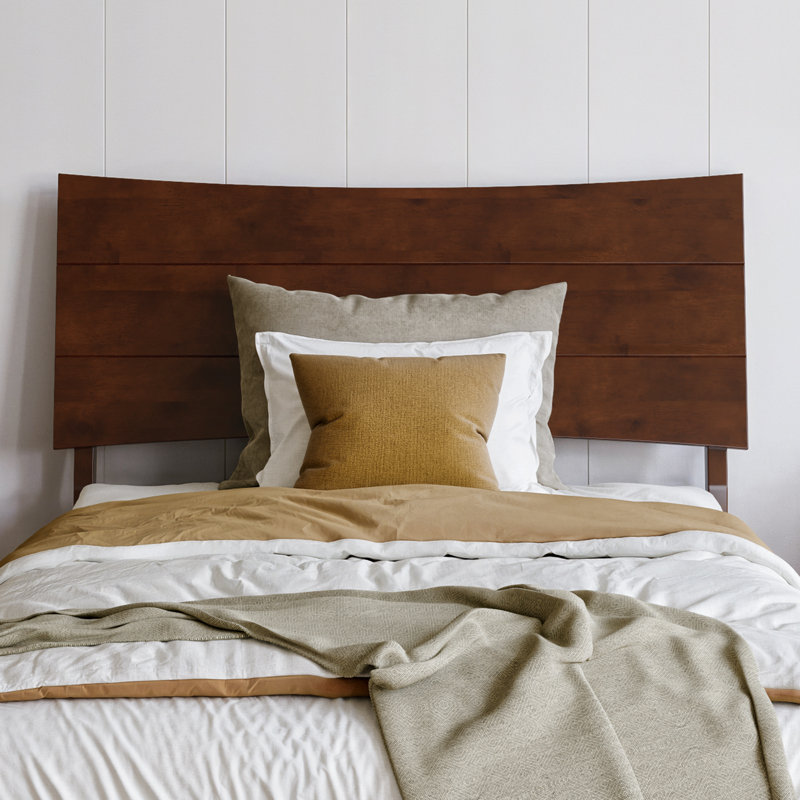Harlowe Wood Platform Bed with Trundle, Walnut, Twin XL