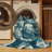Machine Washable Nature Blue Area Rug-1686915502